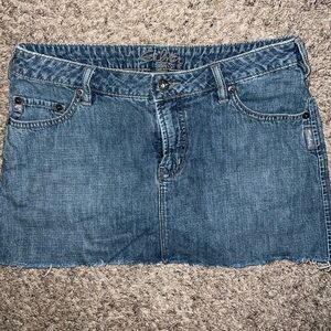 Vintage Silver Jeans Women's Classic Blue Denim Mini Skirt 27